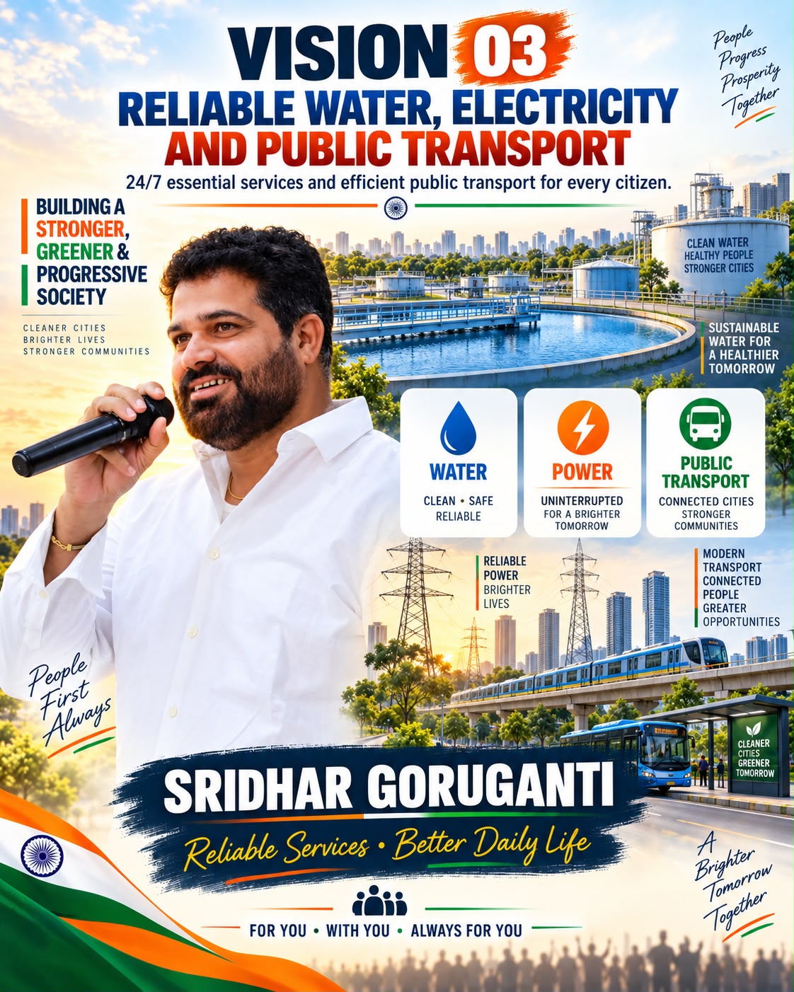 Vision 03 — Reliable water, electricity and public transport